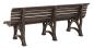 Preview: Bank 4 Sitzer aus Kunststoff, braun, 200 cm, stabile Gartenbank Sitzbank Parkbank, Blome