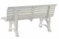 Preview: Gartenbank, Parkbank Bank 3 Sitzer stabile Kunststoffbank, weiß, 150 cm Sitzbank