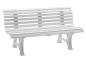 Preview: Gartenbank, Parkbank Bank 3 Sitzer stabile Kunststoffbank, weiß, 150 cm Sitzbank