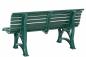 Preview: Gartenbank, Parkbank Bank 3 Sitzer stabile Kunststoffbank, grün, 150 cm Sitzbank
