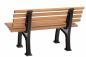 Preview: Bank 2 Sitzer aus Kunststoff Sitzbank holzoptik 120 cm, stabile Gartenbank, Parkbank