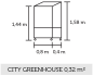 Preview: Gewächshaus Balkon Juliana Urban City Greenhouse 0,32m² 4mm SHG