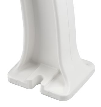 Preview: Bank 4 Sitzer aus Kunststoff, weiß, 200 cm, stabile Gartenbank Sitzbank Parkbank