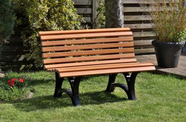 Preview: Blome Gartenbank Amrum 80 x 121 x 64 cm Belastbarkeit bis 160 kg Kunstoff Holzoptik