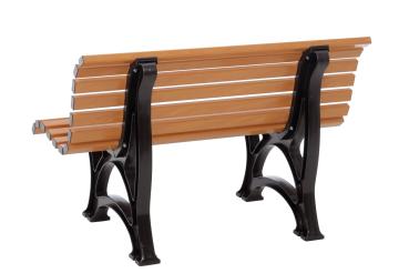 Preview: Blome Gartenbank Amrum 80 x 121 x 64 cm Belastbarkeit bis 160 kg Kunstoff Holzoptik