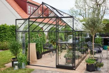 Preview: Gewächshaus Halls Qube+ 810 13,0 m² schwarz 3mm Sicherheitsglas