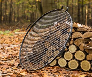 Grillrost mit 4 Griffen aus Rohstahl Ø 80 cm Rost für Feuerschalen Grillgitter