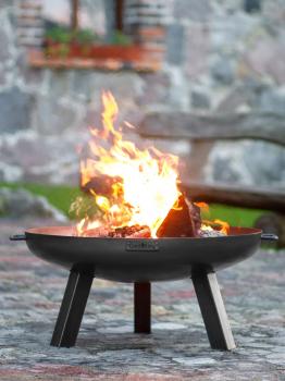 CookKing Feuerschale Polo 70 cm in Schwarz aus Stahl
