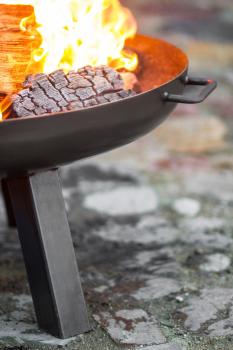 CookKing Feuerschale Polo 70 cm in Schwarz aus Stahl