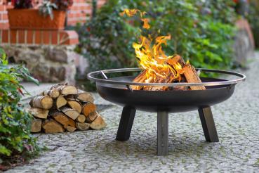 Feuerschale "Porto" Ø 100 cm Feuerstelle für den Garten aus Stahl Feuerkorb Grill