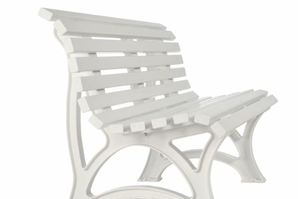 Gartenbank, Parkbank Bank 3 Sitzer stabile Kunststoffbank, weiß, 150 cm Sitzbank