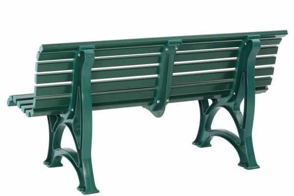 Gartenbank, Parkbank Bank 3 Sitzer stabile Kunststoffbank, grün, 150 cm Sitzbank