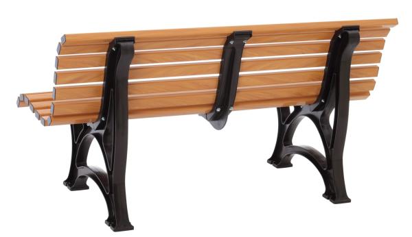 Gartenbank, Parkbank Bank 3 Sitzer stabile Kunststoffbank, holzoptik, 150 cm Sitzbank