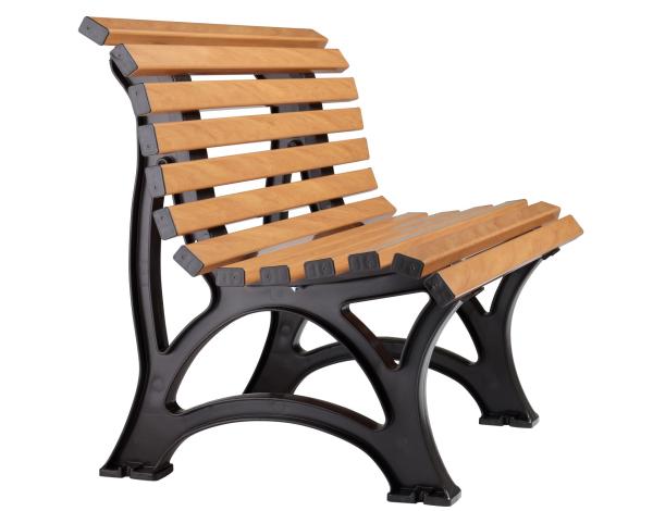 Blome Gartenbank Amrum 80 x 121 x 64 cm Belastbarkeit bis 160 kg Kunstoff Holzoptik
