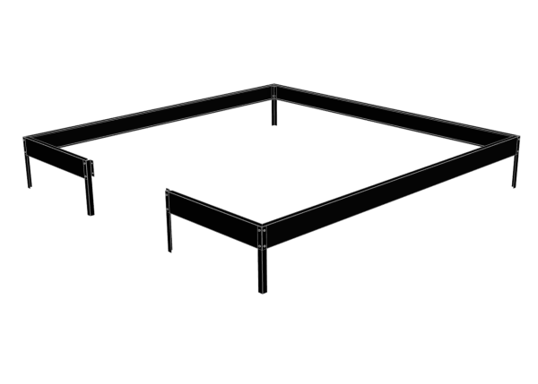 Stahlfundament für Gewächshaus Juliana Compakt 5,0m² schwarz
