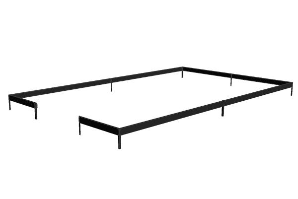 Stahlfundament für Gewächshaus Juliana Gartner 16,2m² schwarz