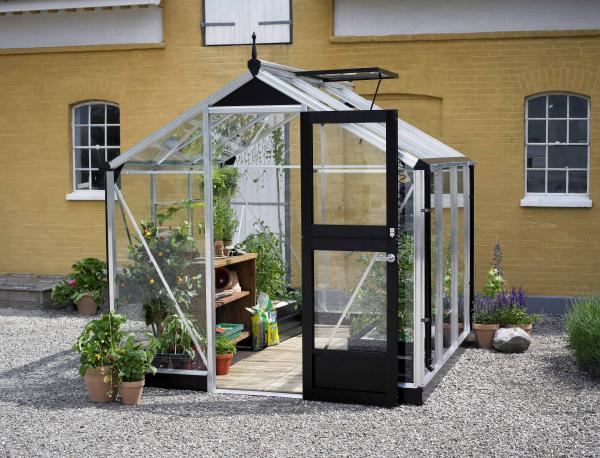 Gewächshaus Juliana Compact 5,0m² Alu silber 3mm Sicherheitsglas