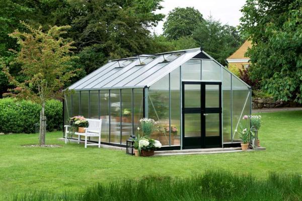 Gewächshaus Juliana Gartner 21,4m² Alu silber 10mm Doppelstegplatten