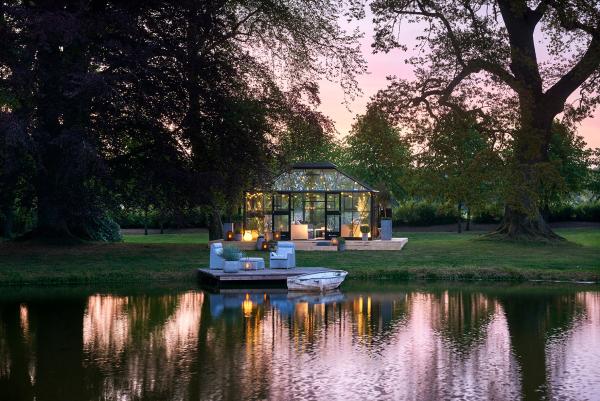 Gewächshaus Juliana Grand Oase 18,8m² Alu anthrazit 3 mm Sicherheitsglas