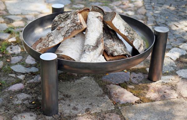 Feuerschale "Palma" Ø 60 cm Feuerstelle für den Garten aus Stahl Feuerkorb als Wärmequelle oder Grill 