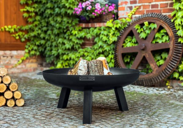CookKing Feuerschale Polo 80 cm in Schwarz aus Stahl